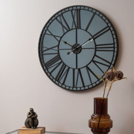 Skeleton Mirror Wall Clock 