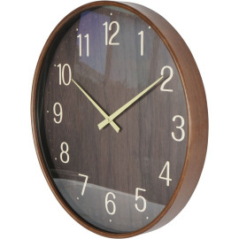 Grain Effect Clock - Brown