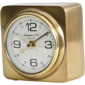 Solid Aluminium Gold Square Mantel Clock