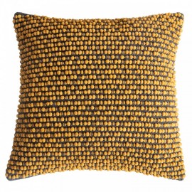 Pom Pom Cushion Ochre