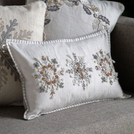 Snowflake Embroidered Cushion 