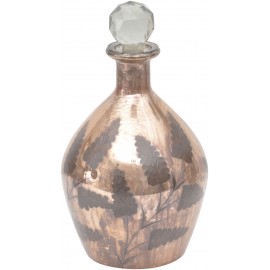 Copper Etched Glass Decanter- Large