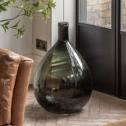 Giant Glass Bottle Vase – Olive 