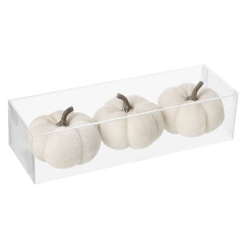 Velvet Pumpkins Set of 3 – White