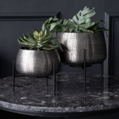 Tabletop Nickel Set of 2 Planters