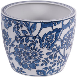 Blue and White Porcelain Planter - Medium