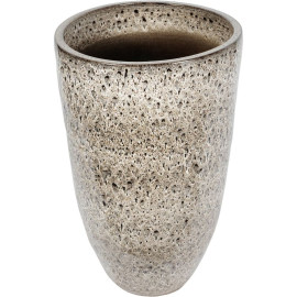 Mederno Glaze Ceramic XL Tall Planter Taupe