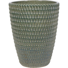 Mediterranean Glaze Ceramic XL Planter-Green